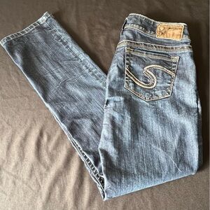 Silver Suki Straight W30|L32 Jeans Dark Blue Denim